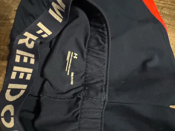 Under Armour with Navy and Red Trim Athletic Shorts - Image 4