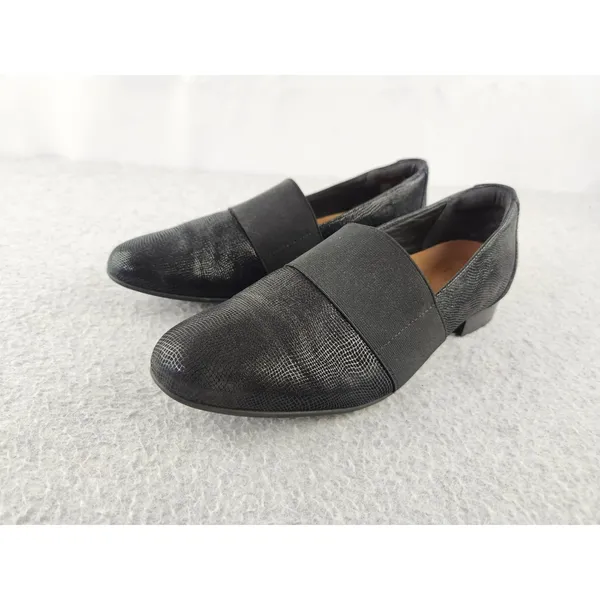 Clarks Women's Un Blush Lo Slip-On Black Suede Dress Shoes - Comfy - Size 9.5‎ M - Image 3