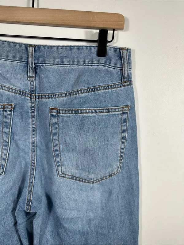 OAT New York Cloud Luxe Denim Wide Leg Jeans Light Wash‎ High Rise Women’s 6/28 - Image 7