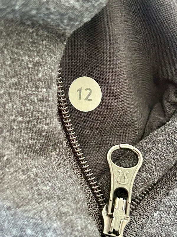 Lululemon Charcoal Gray Full-Zip Hoodie, 12 - Image 7