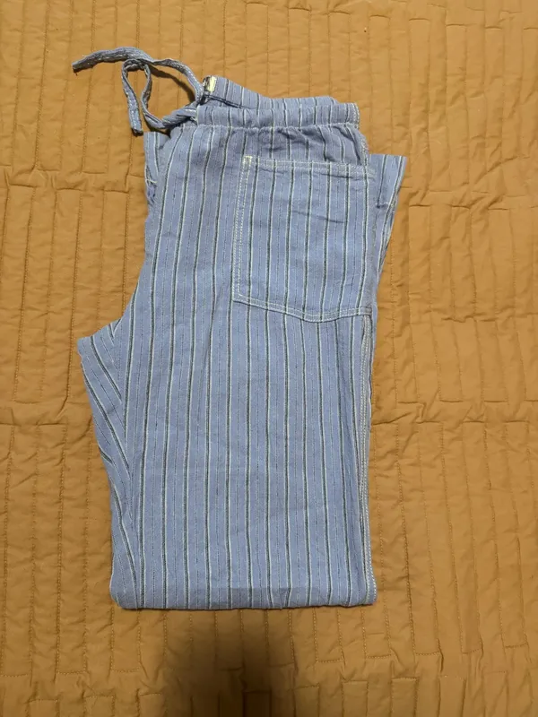 Urban Outfitters Blue/Black Linen Pants - Image 3