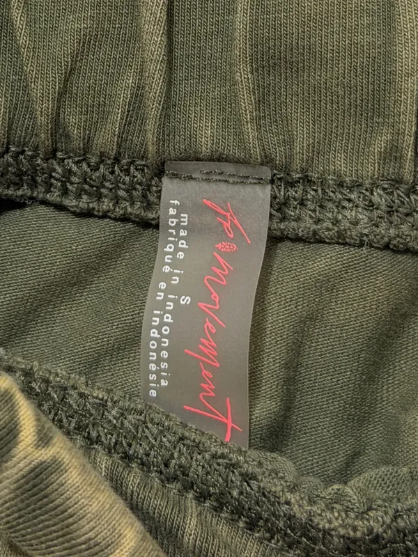 Free People Movement Hot Shot Baggy Pants Olive Army Green Size Small EUC - Image 3