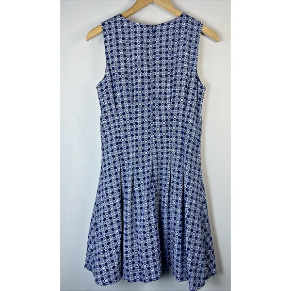 Altar'd State Medium Dress Fit & Flare Sleeveless Pleated Blue vintage lined - Image 7