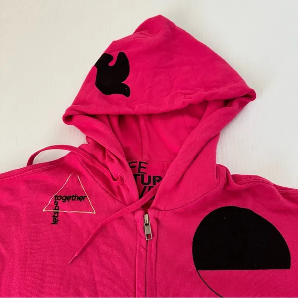 Free City Leopard Zip Hoodie Fuschia, S - Image 4
