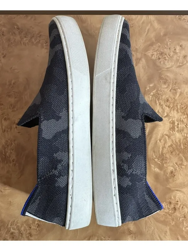 Rothy's The Original Slip-On Sneaker Grey Camo Knit Washable Sneakers Size 8 - Image 6