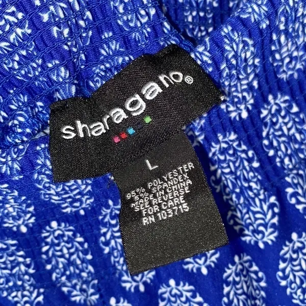 Sharagano pants stretch smocked waistband large lounge wide legged‎ large - Image 5