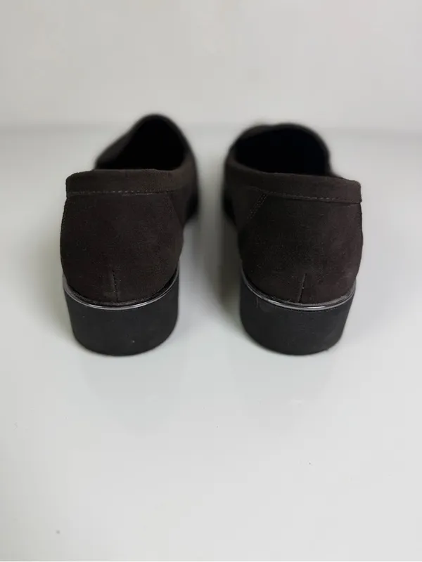 The FLEXX Harrow Too Women’s Brown Suede Penny Loafers Comfort Slip-On Sz 9 - Image 4