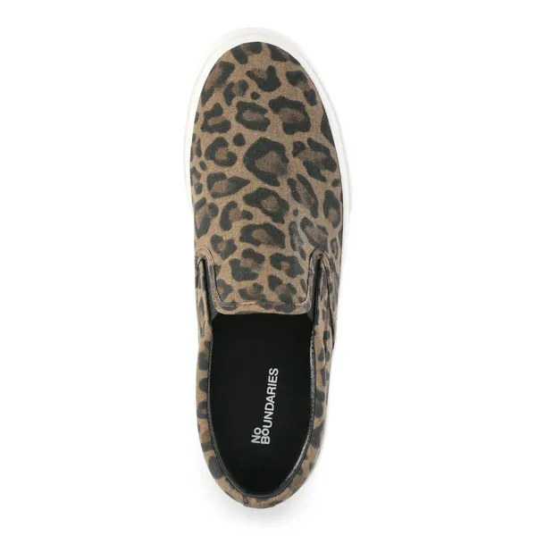 No Boundaries Womens Leopard Twin Gore Canvas Slip On Memory Foam Sneakers 7.5W - Image 8