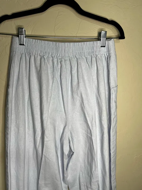 House of Harlow 1960 Linen‎ Blend Wide Leg Crop Pants - Image 10
