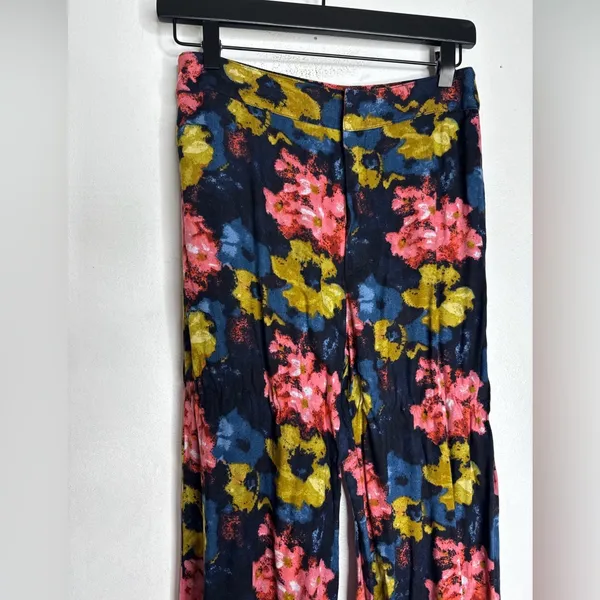Abercrombie And Fitch Pants Womens 2 Wide‎ Leg Floral Lightweight Comfort CP24 - Image 3