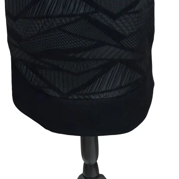 ELENE CASSIS Black Textured Puff Sleeve Fitted Dress 4 Lined‎ Cocktail Evening - Image 4