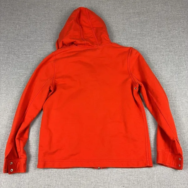 Lauren Ralph Lauren Jacket Womens Small Red Cotton Hooded Full Zip Pockets - Image 7