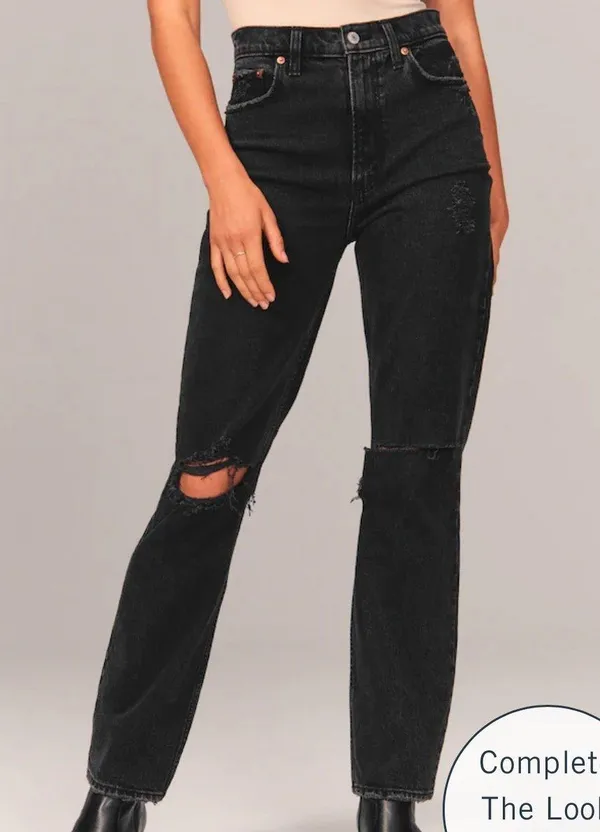 ABERCROMBIE Ultra High Rise 90’s Straight Jean - Image 2