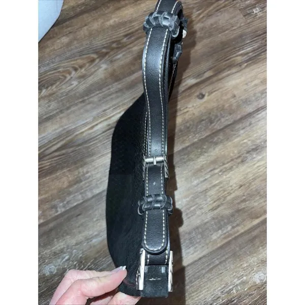 The Sak Boho Hippie‎ Black Leather Equestrian Western Shoulder Hobo Y2K Bag - Image 12