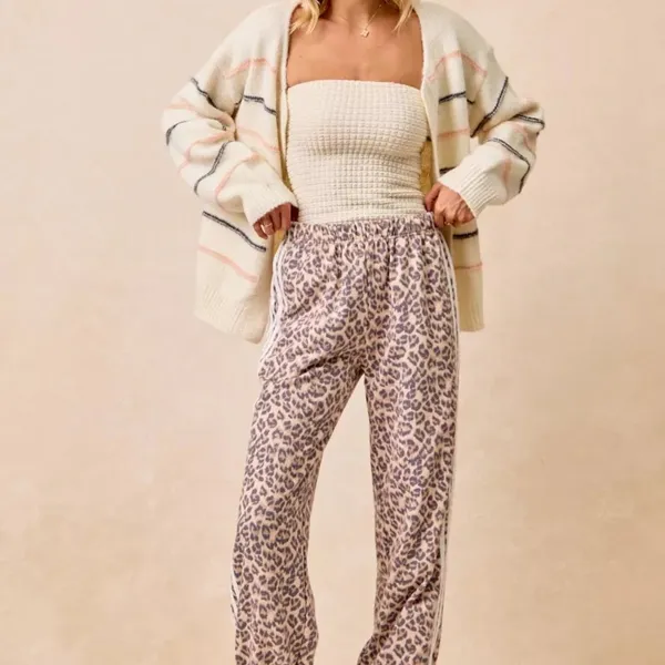 BiBi Side Lines Leopard Track Pants‎ Size XL - Image 10