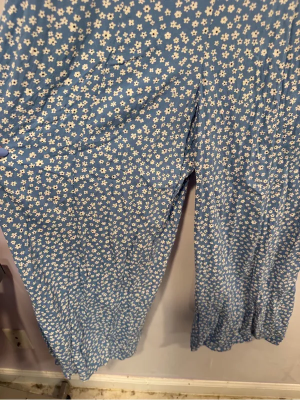 Blue Floral Strapless American Eagle‎ Jumpsuit - Image 2