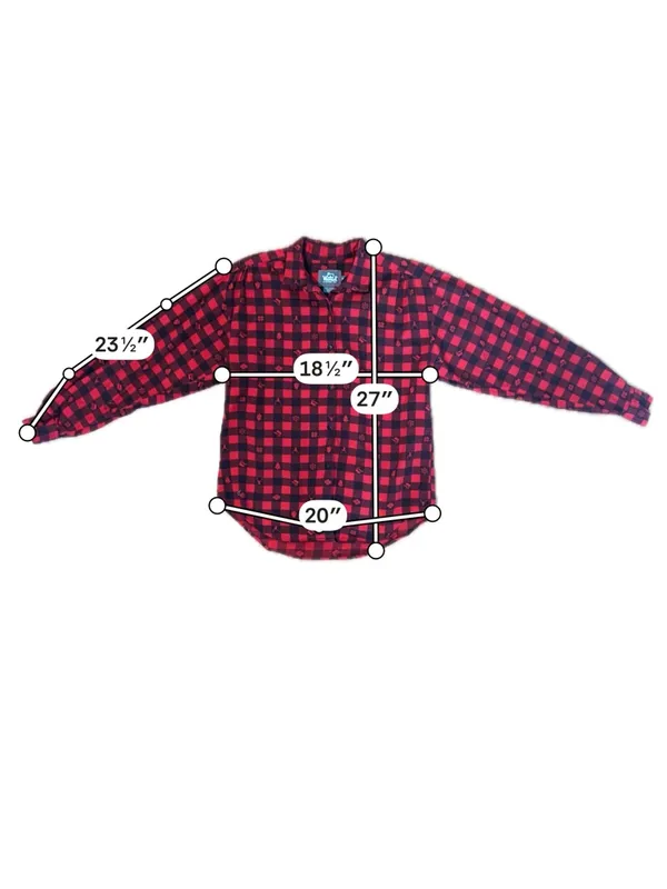 Woolrich Vintage Buffalo Plaid Holiday Flannel Shirt Red Black - Medium - Image 5