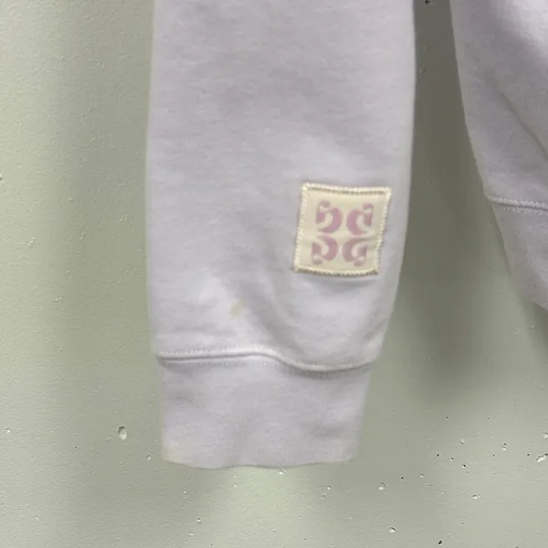 Glossier Limited Edition Embroidered Lavender Hoodie XS Oversized Women's - Image 7