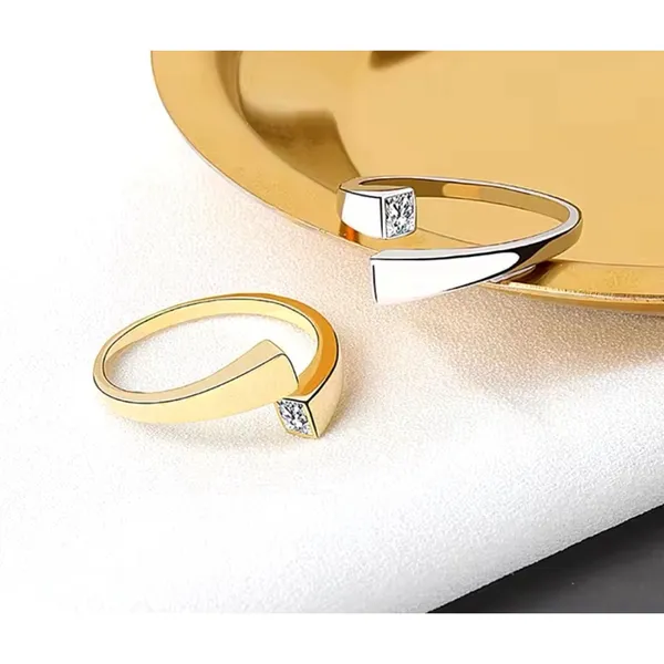 Sparkling Bypass Ring | 14k Over Sterling Silver‎ NEW - Image 4