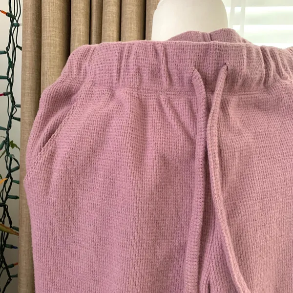 Urban Outfitters Out From Under Cosima Collared Top & Kick Flare Pant SET Mauve - Image 11