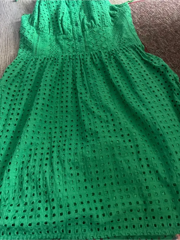 The shirt Rochelle Behrens Ashby Sleeveless Eyelet Halter Sundress - Green - Image 6