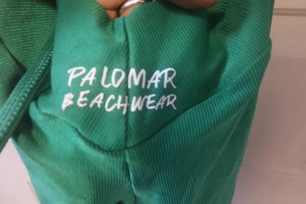 Palomar Beachwear one piece workout exercise playsuit in green. - Image 4