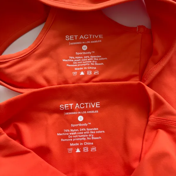 Set Active Orange Sportbody Two Piece Sports Bra and Legging Set - Image 8
