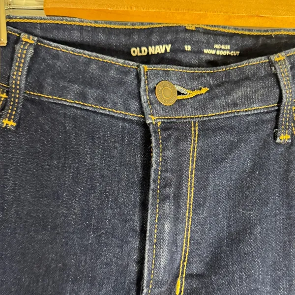 Old Navy Dark Blue Boot Cut Jeans, Size 12 - Image 2