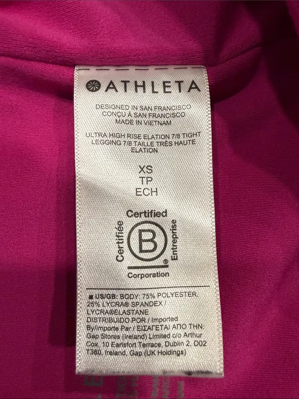 Athleta pink ultra high rise 7/8 tight legging size xsmall. - Image 7