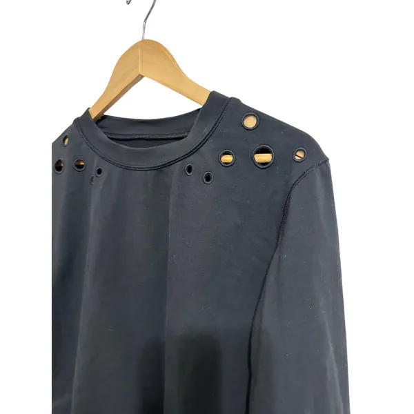 Lululemon women's space crew eyelet black size‎ 4 - Image 3