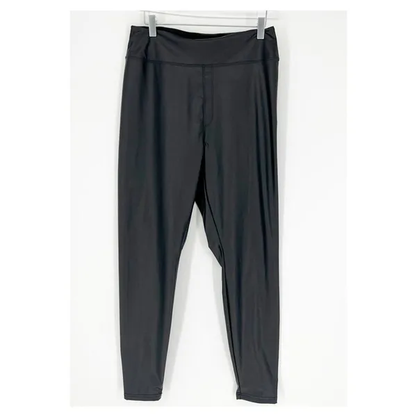 Offline by‎ Aerie Black Faux Leather Leggings Women's Size XL Street Style - Image 2