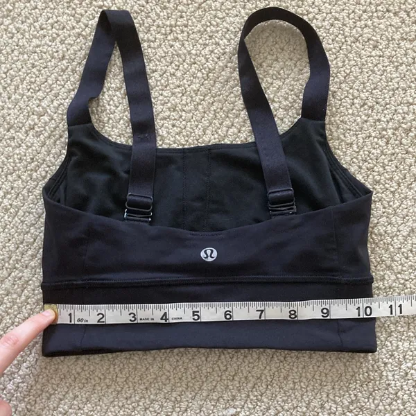 LULULEMON Both Ways Sports Bra Black Size 2 Medium Support Run Train - Image 8