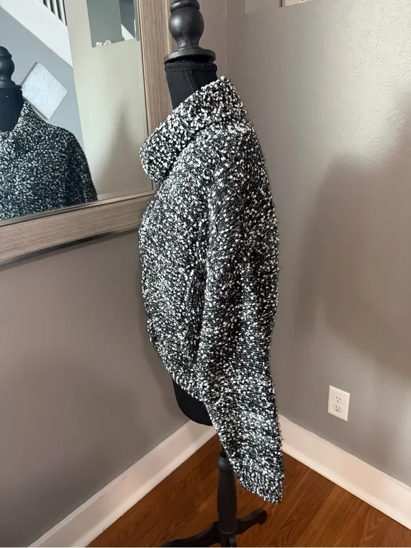 Elan Cowl Neck Marled Knit Slouchy Relaxed Fit Sweater Small. - Image 3