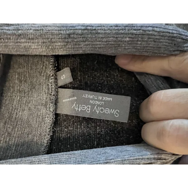 Sweaty Betty Teddy Sweatshirt S Grey High Neck Excellent - Image 2
