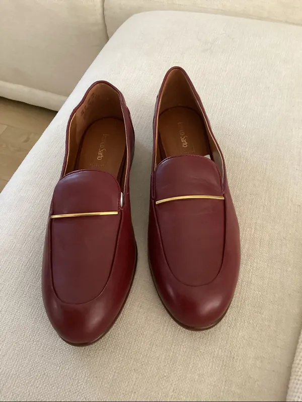 Franco Sarto L-Mirabelle Loafers/Moc Shoes, Bordo Red Leather, Size 10, NWT - Image 3