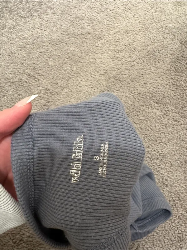 wild fable Gray Ribbed Tank Top - Image 3
