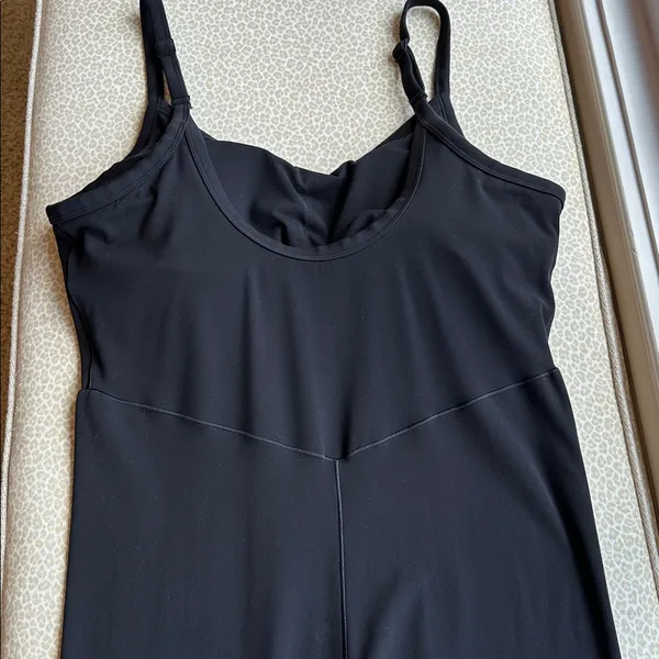 NWOT OFFLINE by Aerie Black Flare Jumpsuit Activewear with adjustable straps XL - Image 13