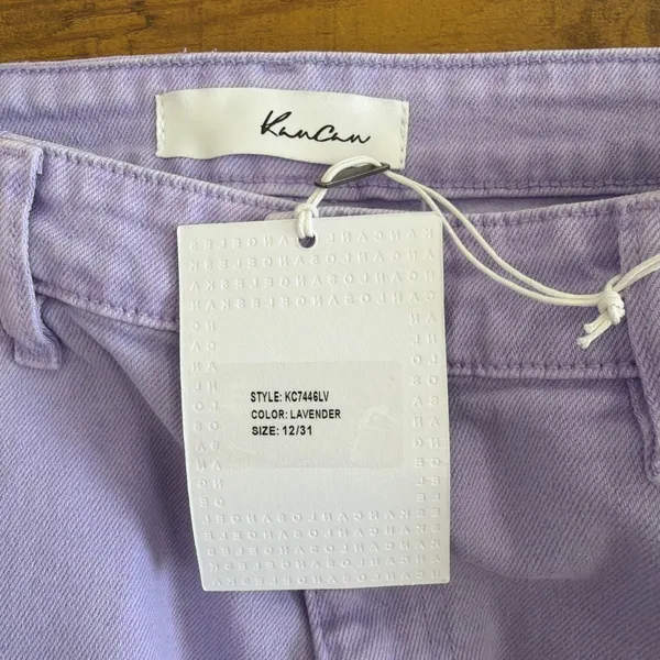 KanCan Lavender Ultra High Rise 90s Straight Leg Jeans 12/31 NWT Minor Flaw - Image 3