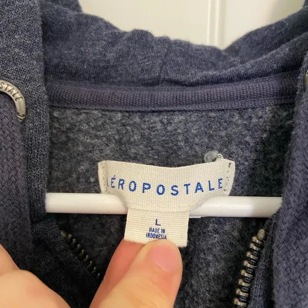 EUC | Aeropostale women’s zipper stitched logo hoodie —‎ large - Image 4