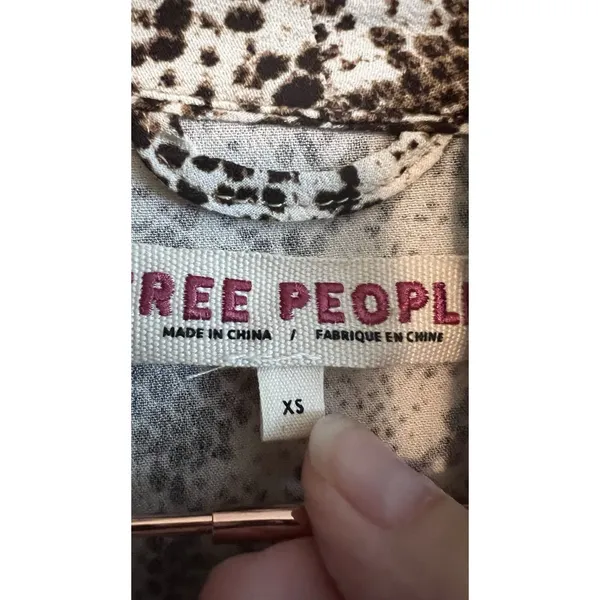 Free People Wild‎ Nights Duster Womens Size XS animal Print Long Sleeve - Image 5