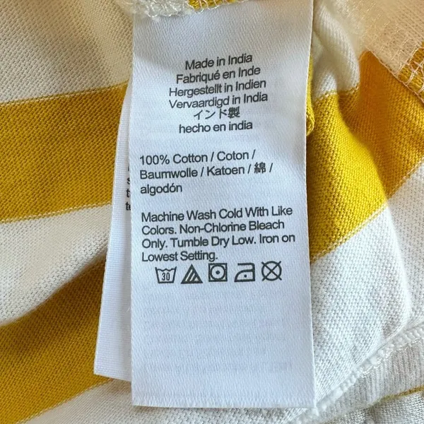 J. Crew Classic Striped Fisherman Long Sleeve Tee with Gold Buttons - Image 5