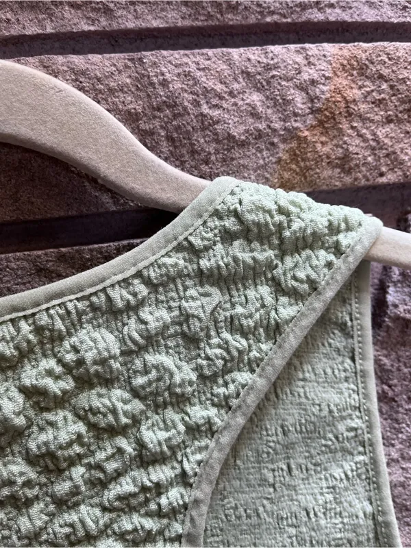 By Anthropologie Textured Racerback Tank Sage Green XL - Image 8