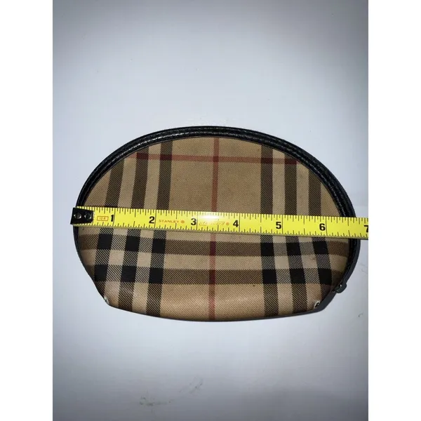 Burberry London Nova Check‎ Netural Cosmetic Bag Vanity Pouch O - Image 9