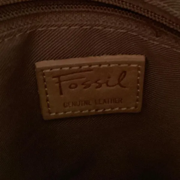 Vintage Fossil Brown Leather Cross‎ Body Bag - Image 5