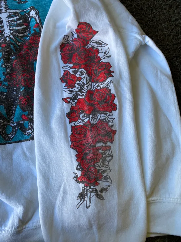 Junkfood Grateful Dead Roses White Sweatshirt XL - Image 6