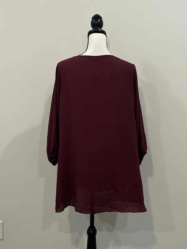 City Chic Zip Up Blouse - Image 4