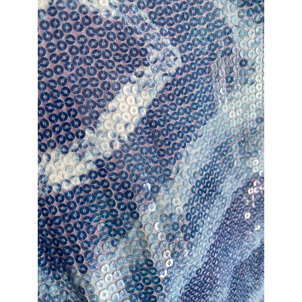 Ecru Womens Small Blue Sequin Tank Sleeveless Y2K‎ Going out Top - Image 4