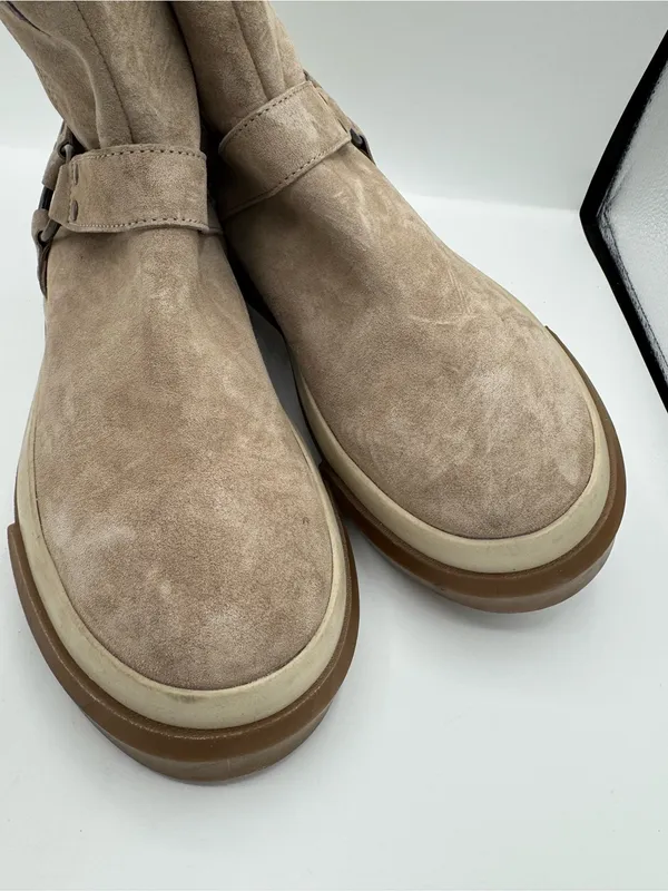 Free People Bodhi Harness Sneaker Bootie Moon Rock Suede Size 9.5 fall autumn - Image 5