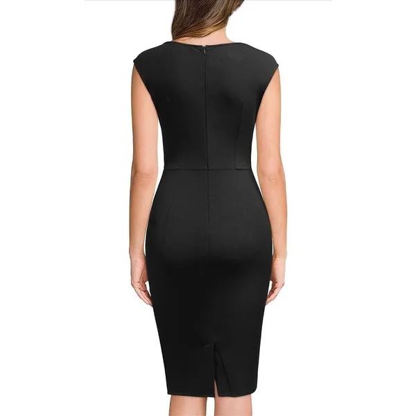NEW Miusol Retro Ruffle Style Slim Work Pencil Dress M - Image 2