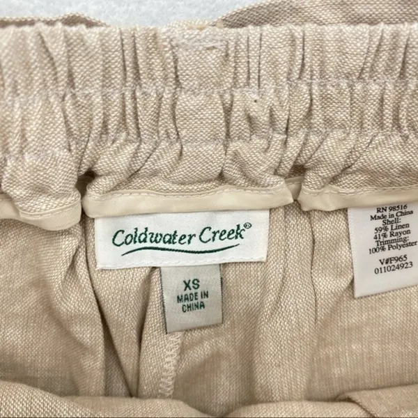 Coldwater Creek‎ Linen Belted Wide Leg Long Shorts - Image 4